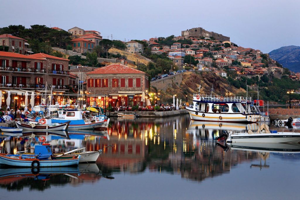The town of Lesbos Island